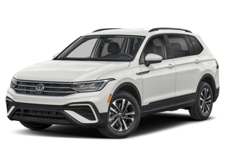 white vw tiguan front angle view