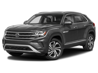 grey vw atlas cross sport front angle view