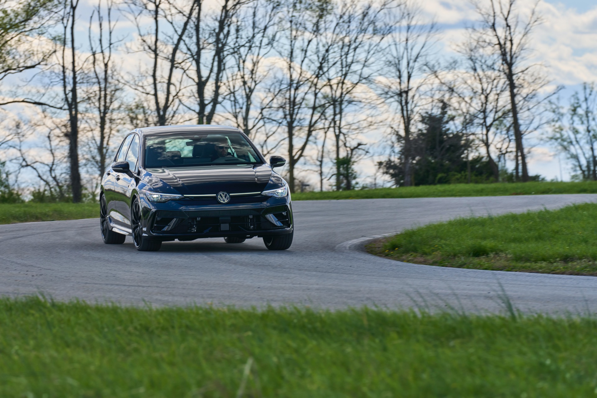 The Volkswagen Golf R Black Edition Front View
