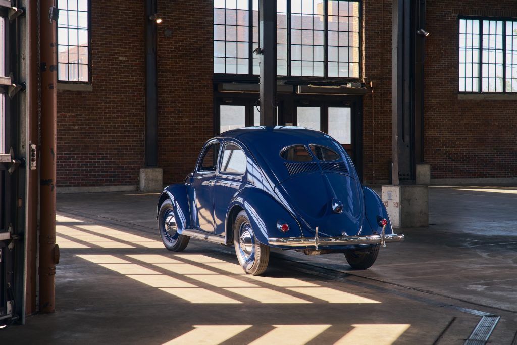 1949 Volkswagen Beetle Trahan in Blue Rear View