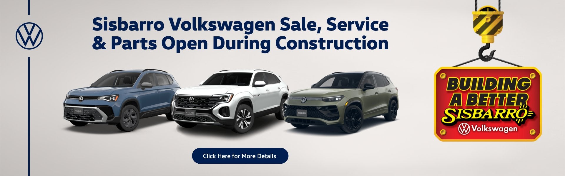 Sales, service and parts open during construction