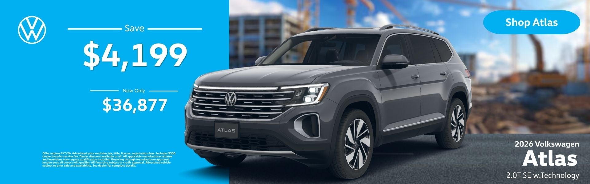 Offer on a new 2026 Volkswagen Atlas