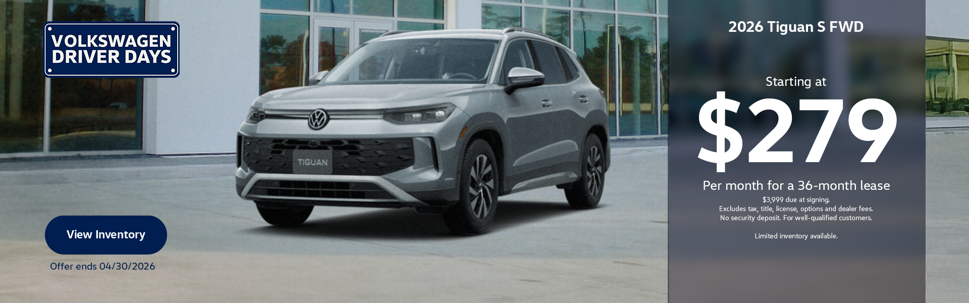 Tiguan National Lease Banner