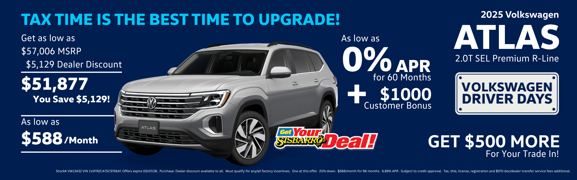 April 2026 Volkswagen Atlas Offers