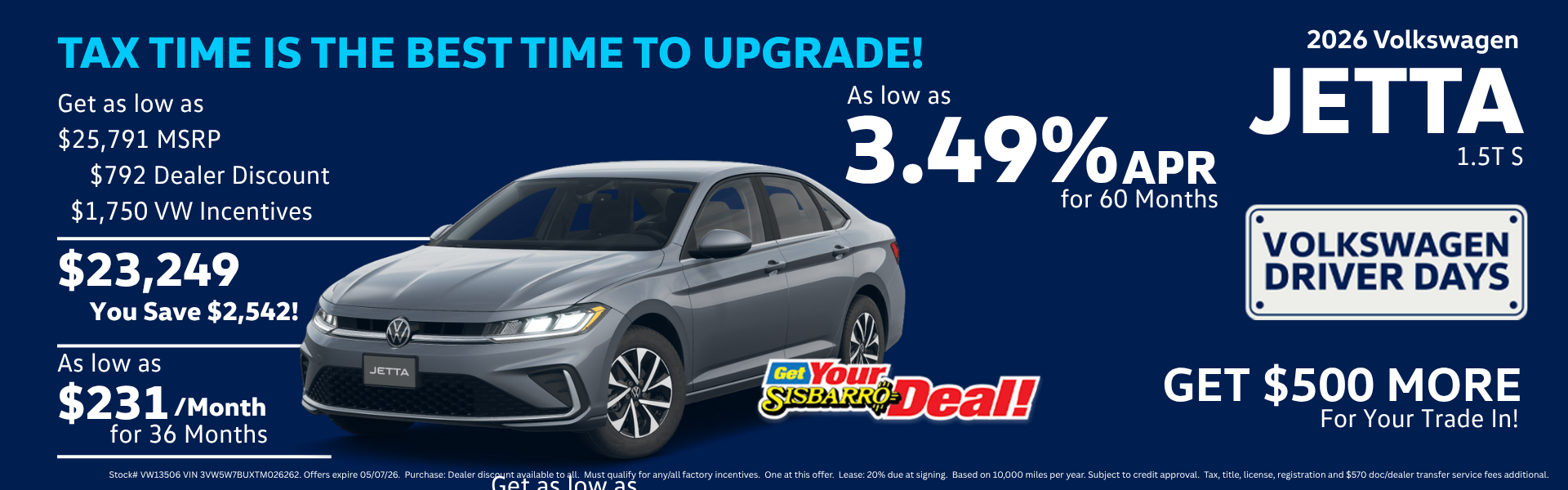 April 2026 Volkswagen Jetta Offers