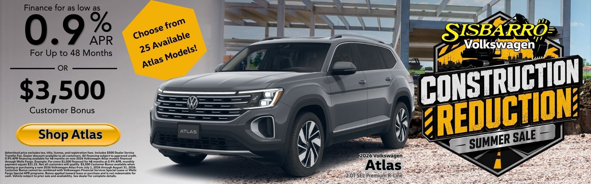 Get Your Sisbarro Deal on a New VW Atlas! 