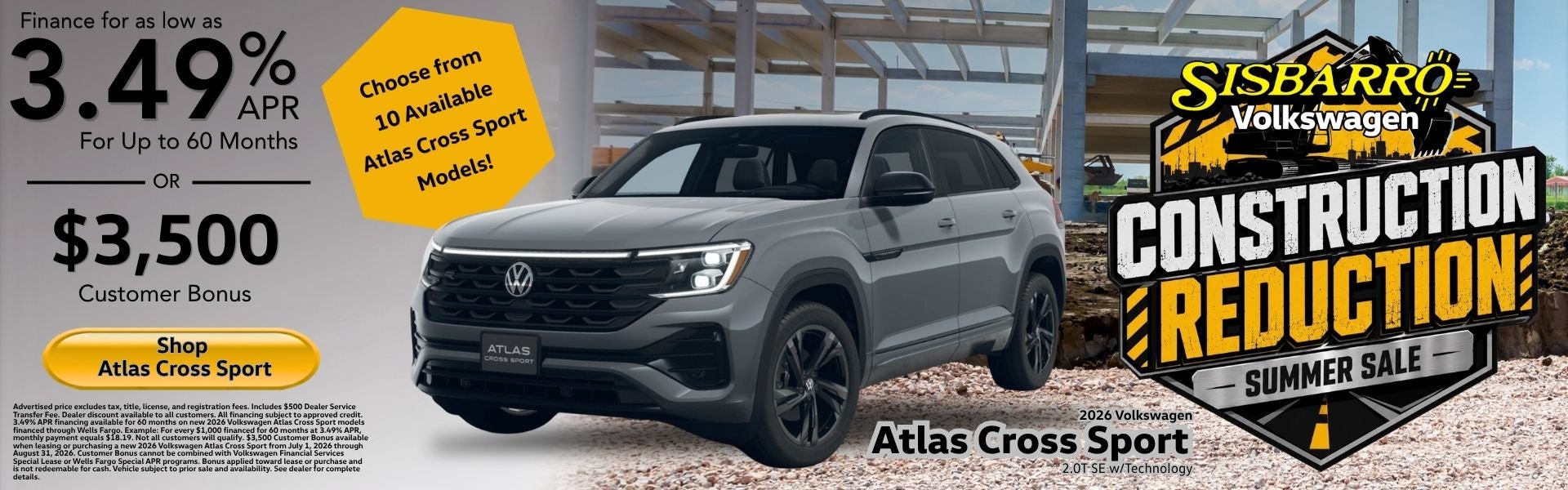 Get Your Sisbarro Deal on a New VW Atlas Cross Sport! 