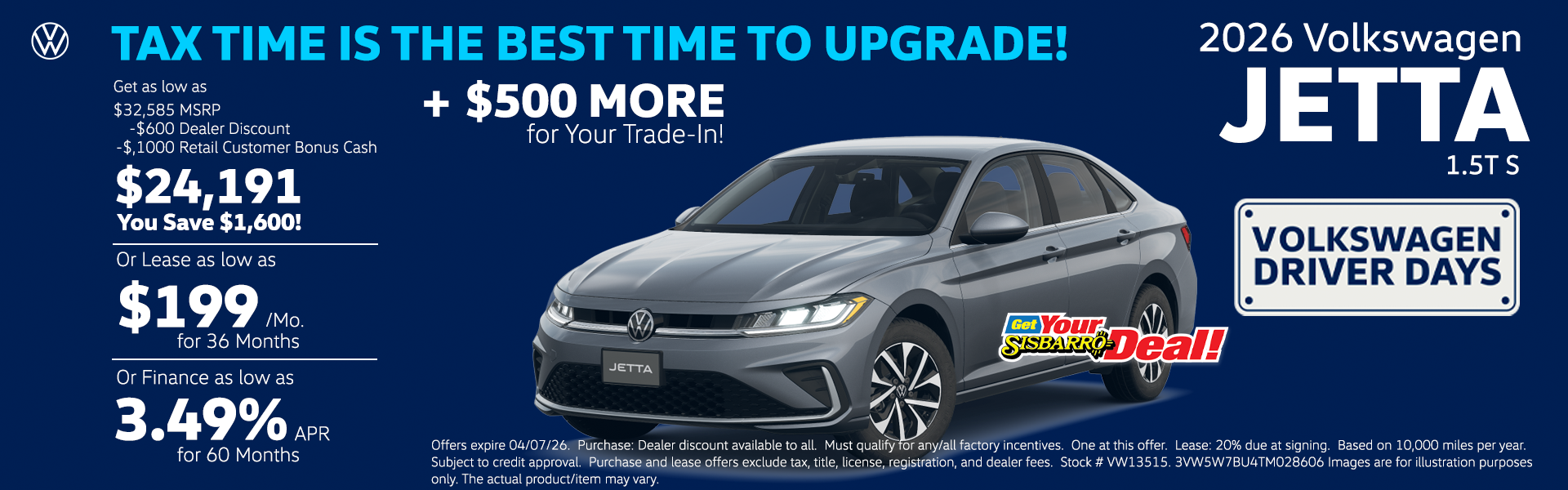 March 2026 Volkswagen Jetta Offers