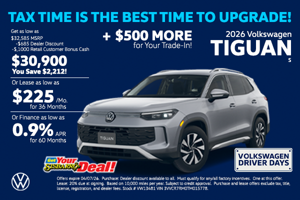 March 2026 Volkswagen Tiguan Offers