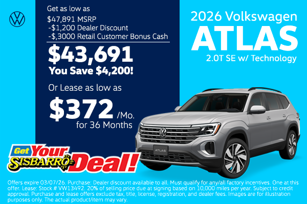 2026 Volkswagen Atlas 2.0T SE w/ Technology