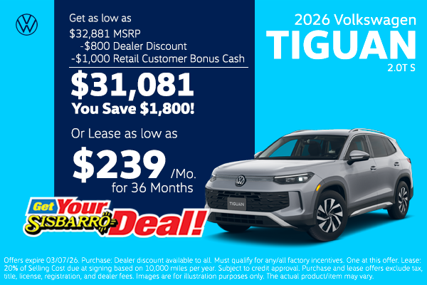 2026 Volkswagen Tiguan 2.0T S